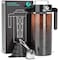 Coffee Gator Cold Brew Coffee Maker - 47 oz Iced Tea and Cold Brew Maker and Pitcher w/Glass Carafe, Filter, Funnel &amp; Measuring Scoop - Black