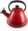 Le Creuset Kone Stove-Top Kettle with Whistle, Suitable for All Hob Types Including Induction, Enamelled Steel, Capacity: 1.6 Litre, Cerise, 40101020600000