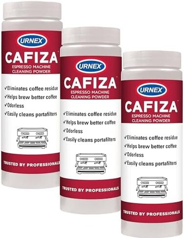 Urnex Cafiza Professional Espresso Machine Cleaning Powder 566 Grams - 3 Pack
