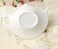 LINLINS Set of White Porcelain Ceramic with Flower Trim Teapot-Shaped Tea Bag Holder Tea Bag Coasters, Spoon Rests; Classic Tea Time Saucer Seasoning Dish Set (TYGZ)