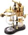 Diguo Belgian/Belgium Family Balance Siphon/Syphon Coffee Maker, Elegant Double Ridged Fulcrum with Tee Handle (Egyptian Black &amp; Gold)