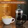 RAINBEAN Mini French Press Coffee Maker, 1 Cup, 12oz, Maximum Flavor Brewer with Stainless Steel Filter, 350ml - Small