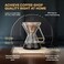 ovalware Pour Over Coffee Dripper - Unlock New Flavors with Paperless Stainless Steel Filter, Precision Measuring Cup and Carafe - 0.5L / 17oz