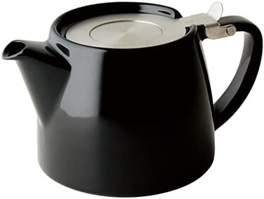FORLIFE Stump 18-Ounce Teapot with SLS Lid and Infuser 16-Ounce / 473 ml Black GL095