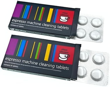 Cafetto Cino Cleano Espresso Machine Cleaning Tablets, for Breville Espresso Machines, Descaling Tablets for Baristas (Pack of 2, 16 Tablets)
