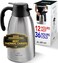 CRESIMO 68 Oz Stainless Steel Thermal Coffee Carafe/Double Walled Vacuum Thermos / 12 Hour Heat Retention / 2 Litre