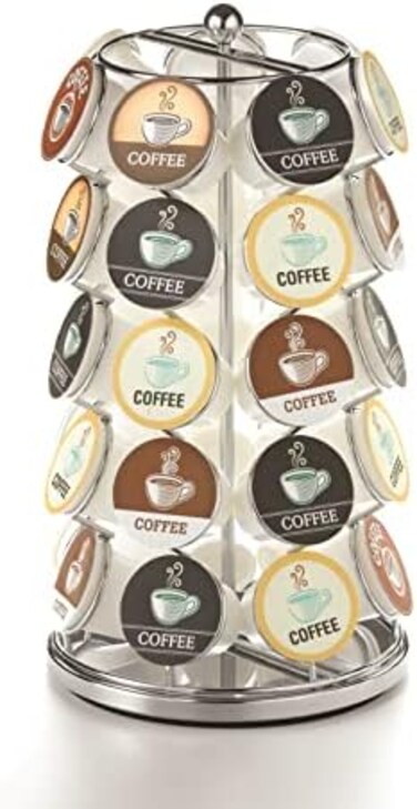 Nifty Solutions K-Cup Carousel in Chrome Holds 35 K-Cups.
