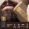 Striking Viking Sandalwood Beard Comb and Case - Pocket Sized Wooden Beard &amp; Mustache Comb with Fine &amp; Coarse Teeth - Perfect for Use with Balms and Oils - (Black)