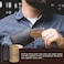 Striking Viking Sandalwood Beard Comb and Case - Pocket Sized Wooden Beard &amp; Mustache Comb with Fine &amp; Coarse Teeth - Perfect for Use with Balms and Oils - (Black)