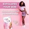 Hair Off Hair Remover Mitten - All-Natural, Painless &amp; Chemical Free - Full Body Hair Removal - Slows &amp; Lessens Regrowth - Exfoliates Skin (3 Mittens Per Box, Pack of 4)