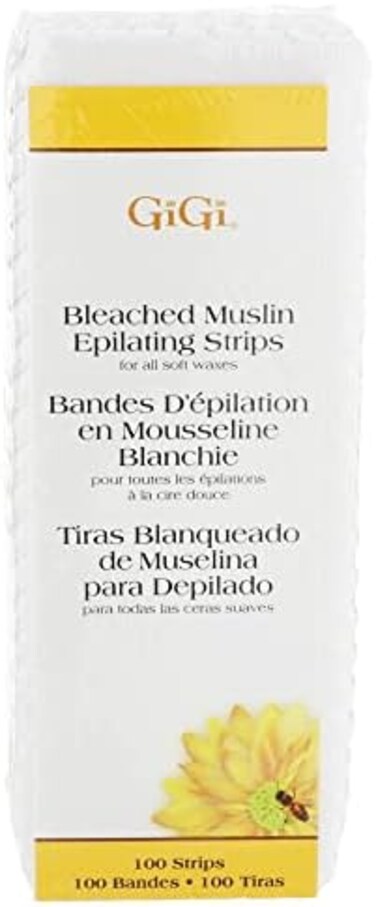 GiGi Bleached Muslin Epilating Strips, Small, 100 Count