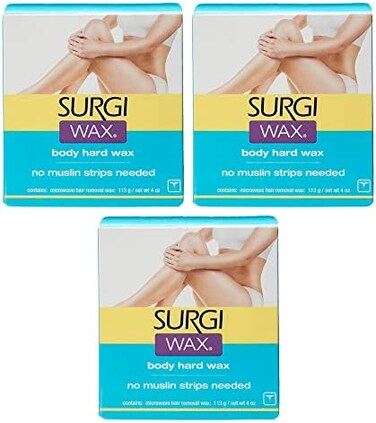 سورجي واكس مزيل شعر للبكيني والجسم والساقين، علب سعة 4 اونصة (عبوة من 3 قطع)