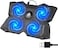 KLIM Wind Laptop Cooling Pad + Laptop Stand with 4 Fans at 1200 RPM + Rapid Action Cooling Fan + Laptop Cooler Compatible between 10 and 19 inches + Laptop Cooling Fan + New 2020 Version - Blue