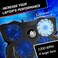 KLIM Wind Laptop Cooling Pad + Laptop Stand with 4 Fans at 1200 RPM + Rapid Action Cooling Fan + Laptop Cooler Compatible between 10 and 19 inches + Laptop Cooling Fan + New 2020 Version - Blue