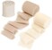 Doris Home Handmade Fringe Chiffon Silk-Like Ribbon 2" x 7Yd Set of 3 Rolls Ribbons for Wedding Invitations, Bouquets, Gift Wrapping (Nude/Cream/Sand Color)
