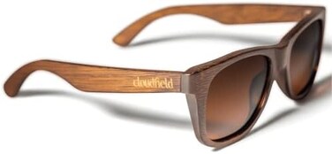cloudfield Polarisierte Sonnenbrille fr Herren - Holzsonnenbrille - Bambusholz mit 9-Positionen polarisiertem Glas und doppeltem UV-Blocker