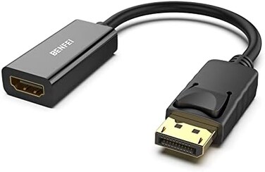 BENFEI Displayport to HDMI Adapter, Dp(Display Port) Male to Hdmi Female Converter with Audio for Lenovo, Dell, HP, Asus and other brand(Dp to Hdmi)