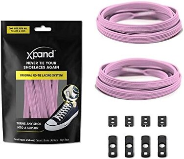 Xpand No Tie Shoelaces System with Elastic Laces - One Size Fits All Adult and Kids Shoes