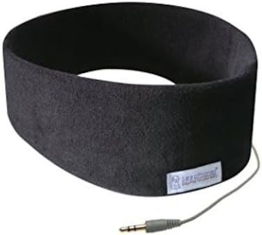 SleepPhones AcousticSheep Classic   Corded Headphones for Sleep, Travel, and More   The Original and Most Comfortable Headphones for Sleeping   Midnight Black - Fleece Fabric (Size L)