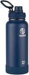 Takeya Actives Insulated Stainless Steel Water Bottle with Spout Lid 32 oz 51024_Midnight