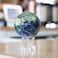 MOVA Globe Earth with Clouds 4.5" with Base, Solar Powered Rotating Globe No Need of Battery or Chord, Unique Gift and Decoration