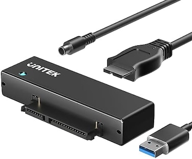 Unitek USB 3.0 to SATA III Hard Drive Adapter Converter Cable for 2.5 3.5 Inch HDD/SSD Hard Drive Disk and SATA Optical Drive with 12V/2A Power Adapter, Support UASP