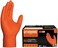 GLOVEWORKS HD Industrial Orange Nitrile Gloves with Raised Diamond Texture Grip, Box of 100, 8 Mil, Size Large, Latex Free, Powder Free, Textured, Disposable, Food Safe, GWON46100BX