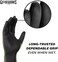 GLOVEWORKS Industrial Black Nitrile Gloves, Box of 100, 5 Mil, Size Medium, Latex Free, Powder Free, Textured, Disposable, Food Safe, GPNB44100BX