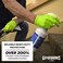 GLOVEWORKS HD Industrial Green Nitrile Gloves with Raised Diamond Texture Grip, Box of 100, 8 Mil, Size Medium, Latex Free, Powder Free, Textured, Disposable, Food Safe, GWGN44100BX