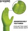 GLOVEWORKS HD Industrial Green Nitrile Gloves with Raised Diamond Texture Grip, Box of 100, 8 Mil, Size Medium, Latex Free, Powder Free, Textured, Disposable, Food Safe, GWGN44100BX
