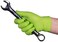 GLOVEWORKS HD Industrial Green Nitrile Gloves with Raised Diamond Texture Grip, Box of 100, 8 Mil, Size Large, Latex Free, Powder Free, Textured, Disposable, Food Safe, GWGN46100BX
