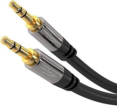 KabelDirekt &ndash; Jack Cable, 3.5mm Aux/Audio Cable &ndash; 4.5m &ndash; Available in 0.3m to 10m &ndash; Suitable for Headphones &ndash; Mobile Phone &ndash; PC &amp; Laptop Audio &ndash; Car &ndash; HiFi &ndash; Stereo, black