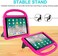 Suplik New iPad 9.7 2018 2017 / iPad Air/Air 2 / Pro 9.7 Case for Kids - Shockproof Protective Lightweight Handle Bumper Stand Cover with Screen Protector, Pink