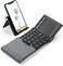 iClever Folding Wireless Keyboard with Sensitive Touch Pad, Pocket-Sized Tri-folding Bluetooth Keyboards with Portable Carry Pouch, Aluminum Alloy Base (Sync Up to 3 Devices), Dark Gray