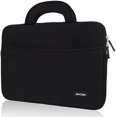 amCase Chromebook Case-11.6 to 12 inch Neoprene Travel Sleeve with Handle-Black