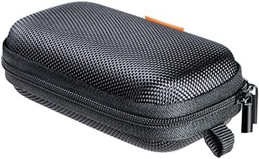 GLCON GLCON Rectangle Shaped Portable Protection Hard EVA Case,Mesh Inner Pocket,Zipper Enclosure Durable Exterior,Lightweight Universal Carrying Bag Wired/Bluetooth Headset Charger Change Purse (Blac