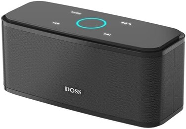 Doss Touch Wireless Bluetooth V4.0 Portable Speaker with HD Sound and Bass, 12H Playtime, Built-in Mic for iPhone, Samsung (Black)