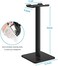 New bee Headphone Stand Headset Holder Earphone Stand with Aluminum Supporting Bar Flexible Headrest ABS Solid Base for All Headphones Size (Black)
