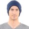 FORBUSITE Mens Slouchy Long Oversized Beanie Knit Cap for Summer Winter B08, Navy Blue, L