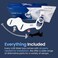 LUXE Bidet Neo 185 (Elite) Non-Electric Toilet Attachment W/Self-Cleaning Dual Nozzle And Easy Water Pressure Adjustment For Sanitary Feminine Wash (Blue White) 13.5 X 7 3 Inches