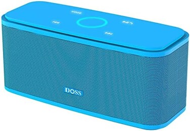 DOSS Touch Wireless Bluetooth Portable Speaker with HD Sound and Bass - Ocean Blue