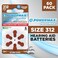 Powermax Size 312 Hearing Aid Batteries, Brown Tab, Made In The Usa, 64-Count