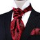 Barry.Wang Mens Silk Cravat Tie Paisley Woven Paisley Fashion Ascot and Pocket Square Cufflinks Set Wedding Formal