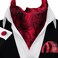 Barry.Wang Mens Silk Cravat Tie Paisley Woven Paisley Fashion Ascot and Pocket Square Cufflinks Set Wedding Formal