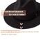 Lisianthus Men &amp; Women Vintage Wide Brim Fedora Hat with Belt Buckle
