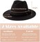 Lisianthus Men &amp; Women Vintage Wide Brim Fedora Hat with Belt Buckle