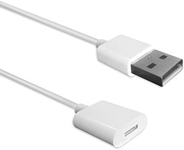 TechMatte Flexible (Male to Female) Charging Adapter Cable for Apple Pencil and iPad Pro (.9 Meters, White)