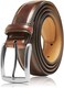 Access Denied Genuine Leather Dress Belts For Men - Mens Belt For Suits, Jeans, Uniform With Single Prong Buckle - Designed in the USA