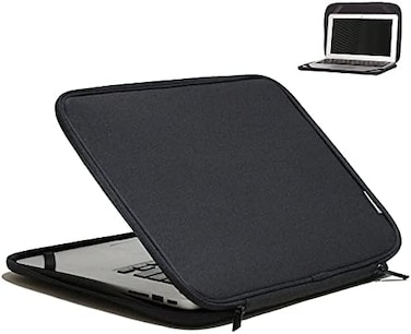 INNTZONE 14-14.1 Inch Foldable Laptop Sleeve case Bag Pouch Cover Notebook Carrying Flip Case - Black