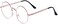 LOVEF Large Oversized Metal Frame Clear Lens Round Circle Vintage Eye Glasses 5.4 * 2inch